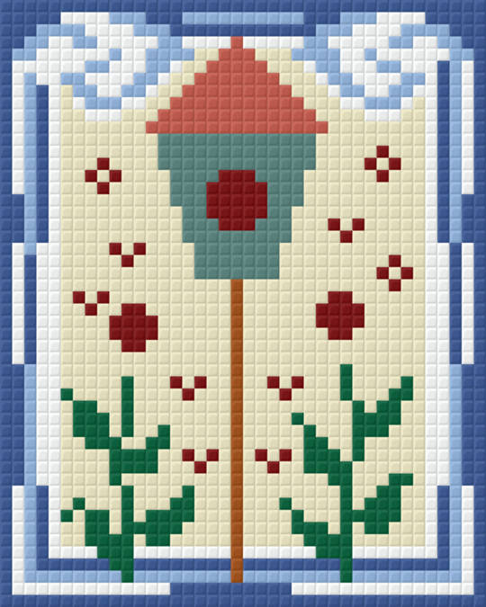 Birdhouse one [1] Baseplate PixelHobby Mini-mosaic Art Kit